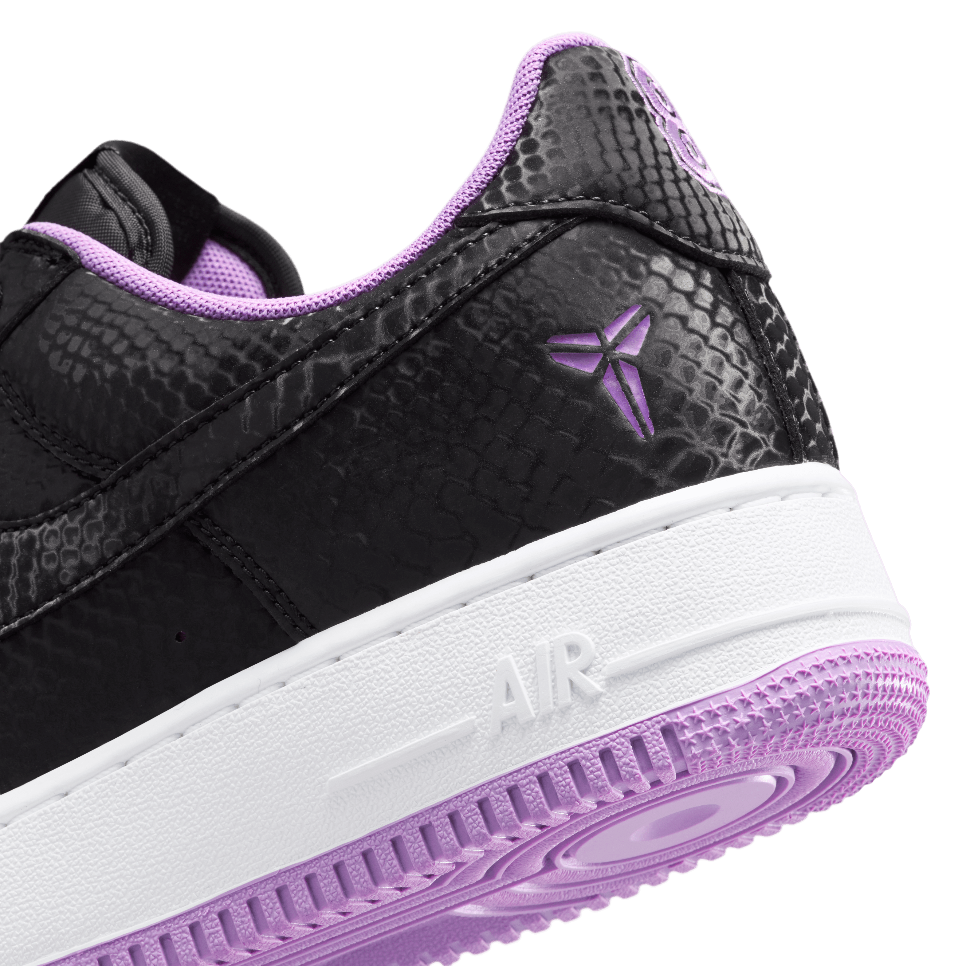 Nike Kobe Air Force 1 Low Black Purple Stardust Angle 7