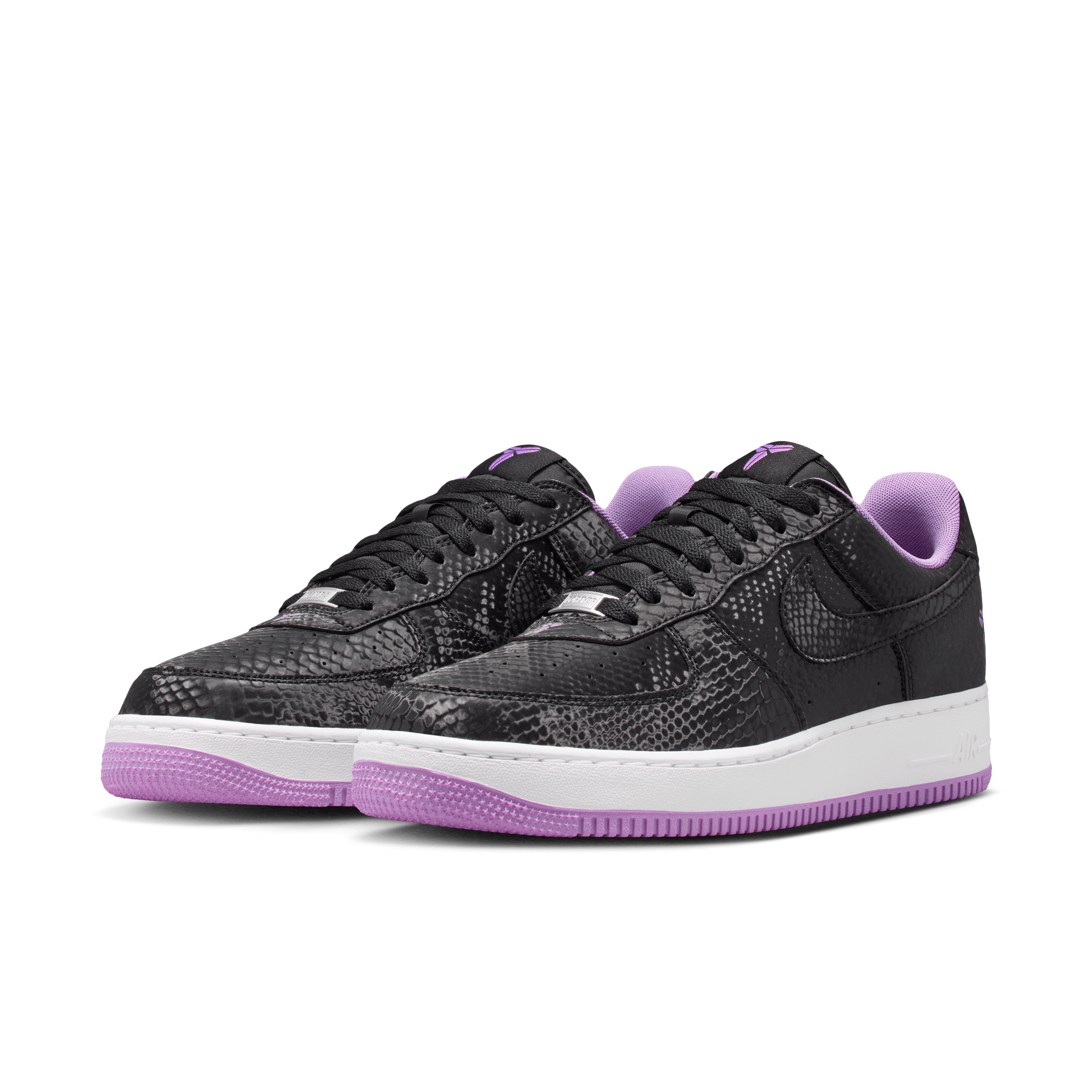 Nike Kobe Air Force 1 Low Black Purple Stardust Angle 4