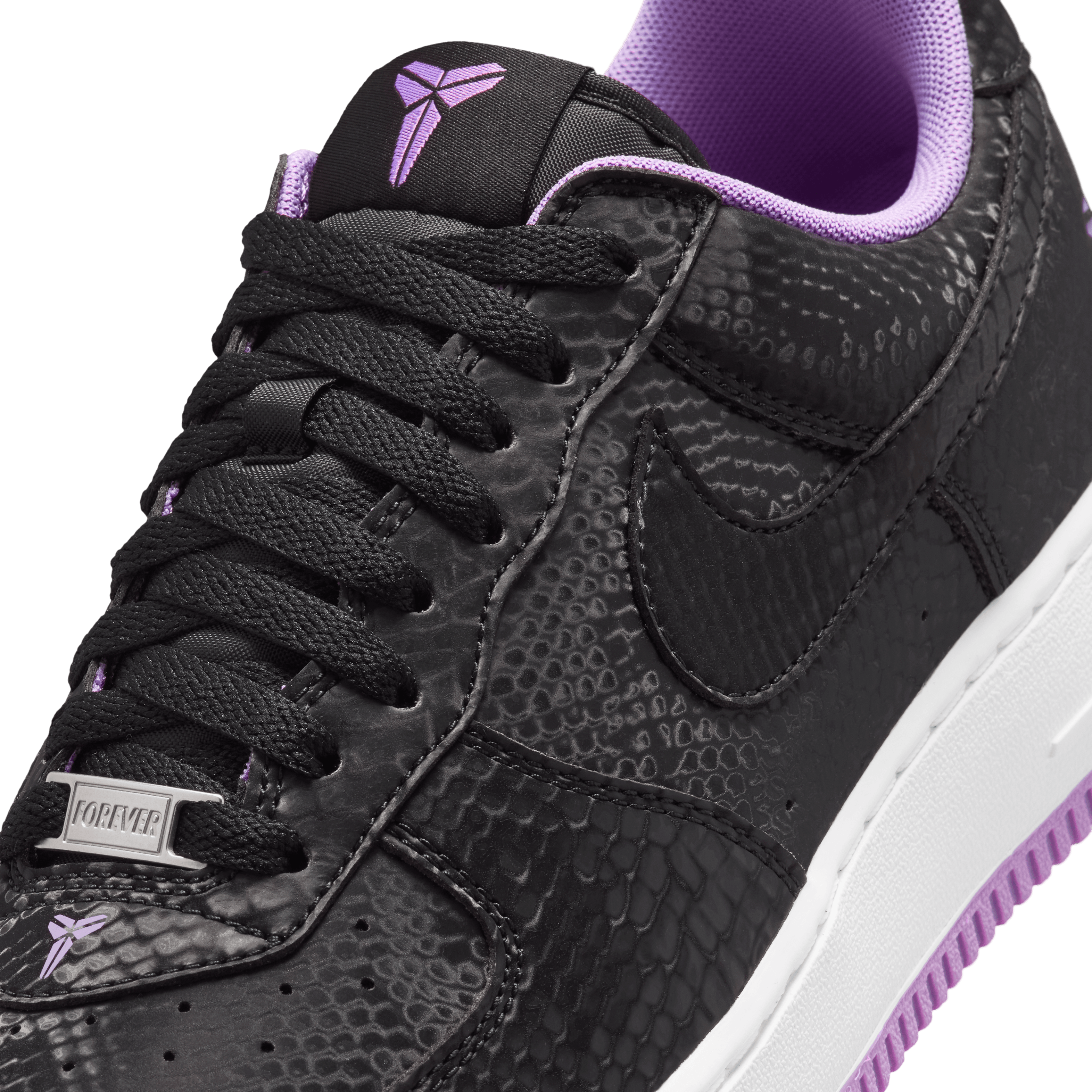 Nike Kobe Air Force 1 Low Black Purple Stardust Angle 6