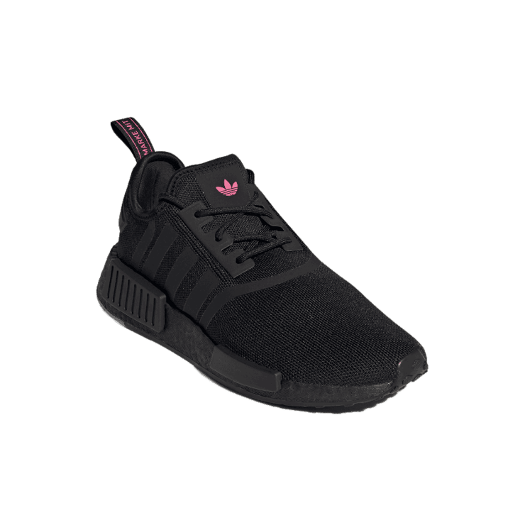 adidas NMD R1 Primeblue Black Solar Pink (W) Angle 2