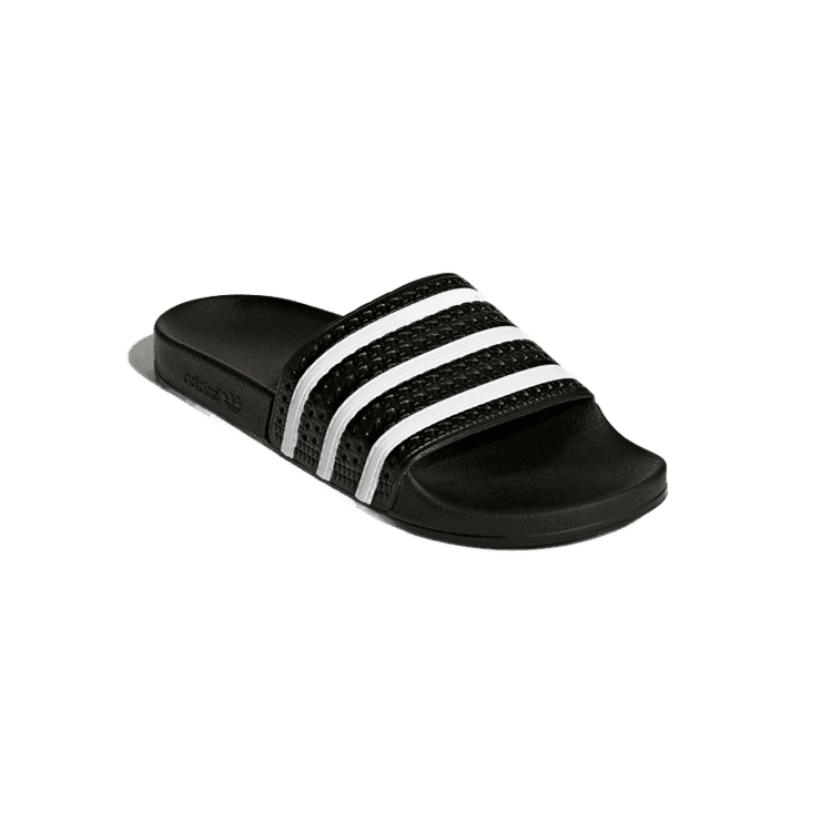 adidas Adilette Blk Wht Blk Angle 2