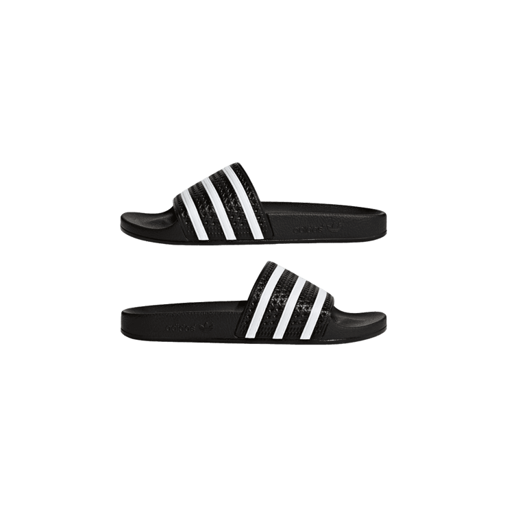 adidas Adilette Blk Wht Blk Angle 5