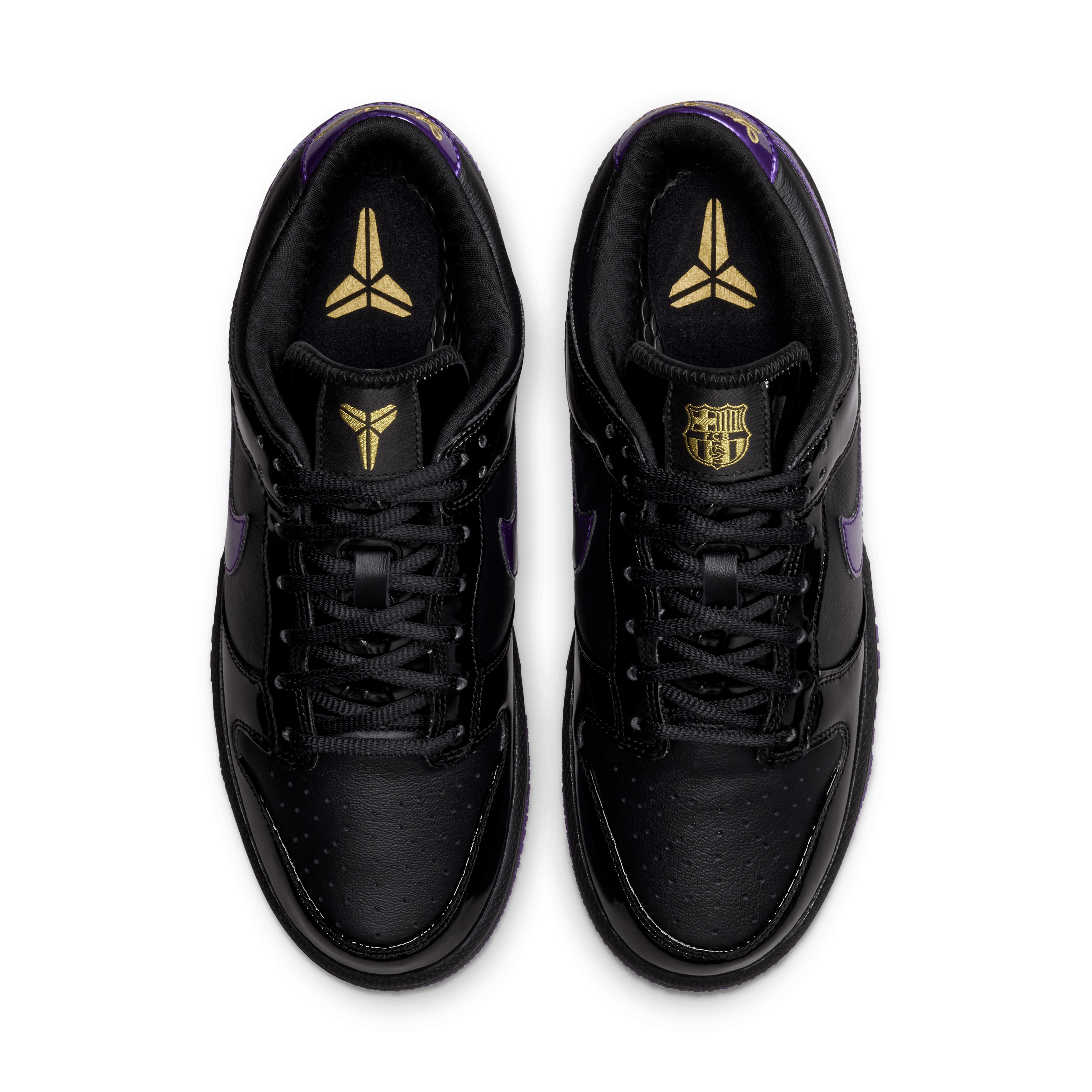 Nike Kobe Dunk Low Protro FC Barcelona Black Field Purple Angle 3