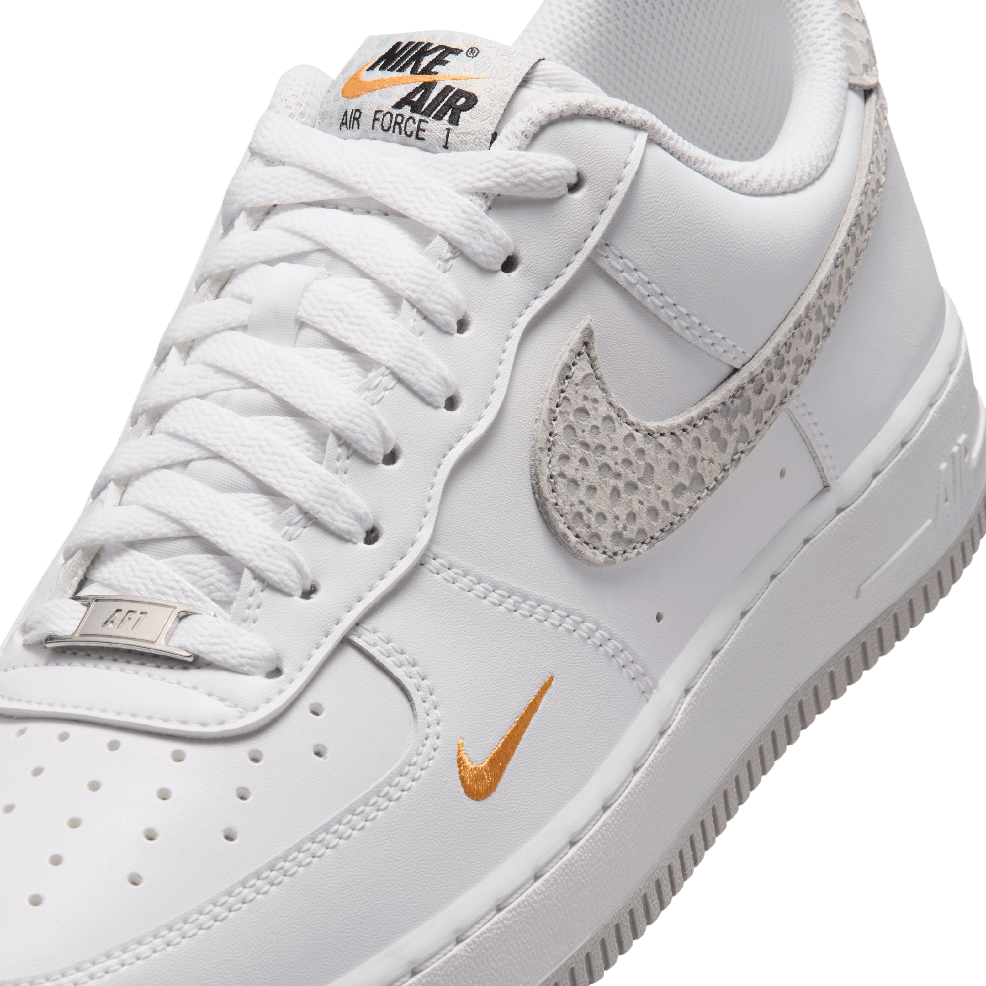 Nike Air Force 1 Low '07 White Kumquat Grey Fog Angle 6