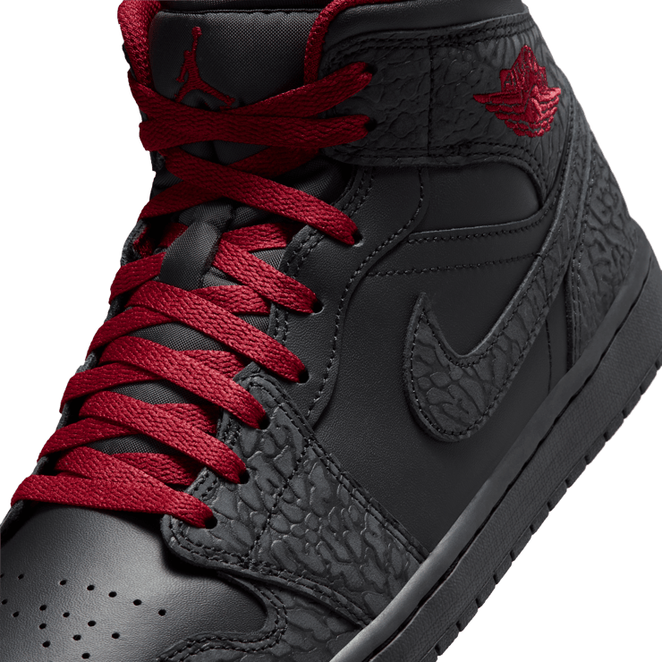 Air Jordan 1 Mid SE Elephant Print Black Tough Red Angle 6
