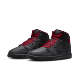 Air Jordan 1 Mid SE Elephant Print Black Tough Red Angle 4