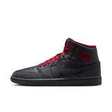 Air Jordan 1 Mid SE Elephant Print Black Tough Red Angle 0