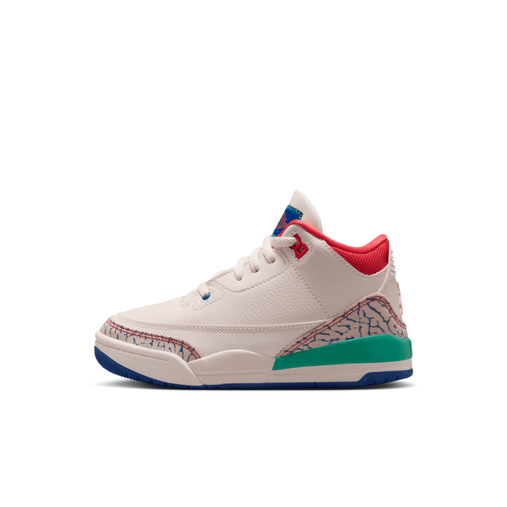 Air Jordan 3 Retro Chalk Track Red (PS)  Angle 0