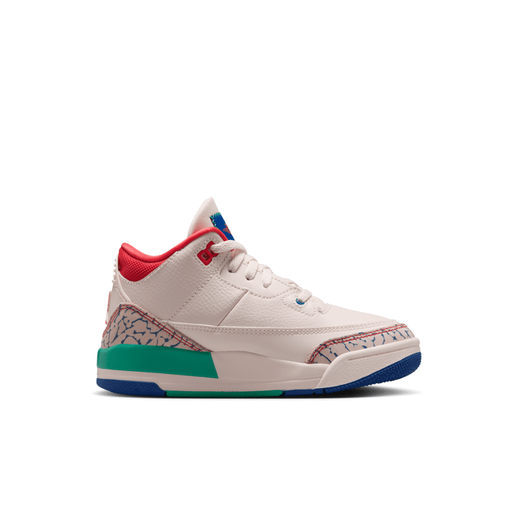 Air Jordan 3 Retro Chalk Track Red (PS)  Angle 2