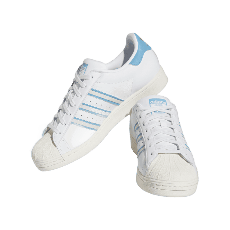 adidas Superstar Cloud White Light Blue Angle 2