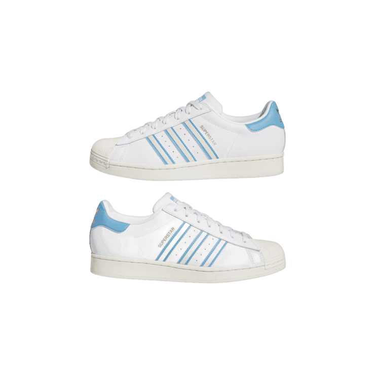 adidas Superstar Cloud White Light Blue Angle 5