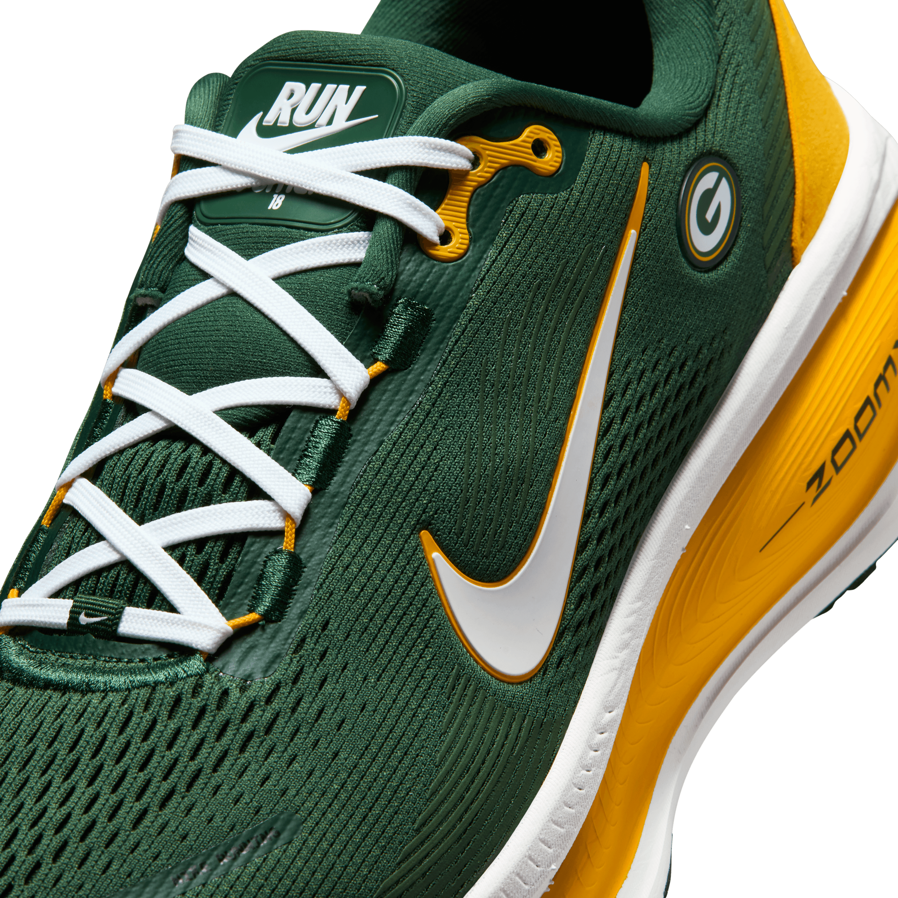 Nike Vomero 18 NFL Green Bay Packers Angle 6