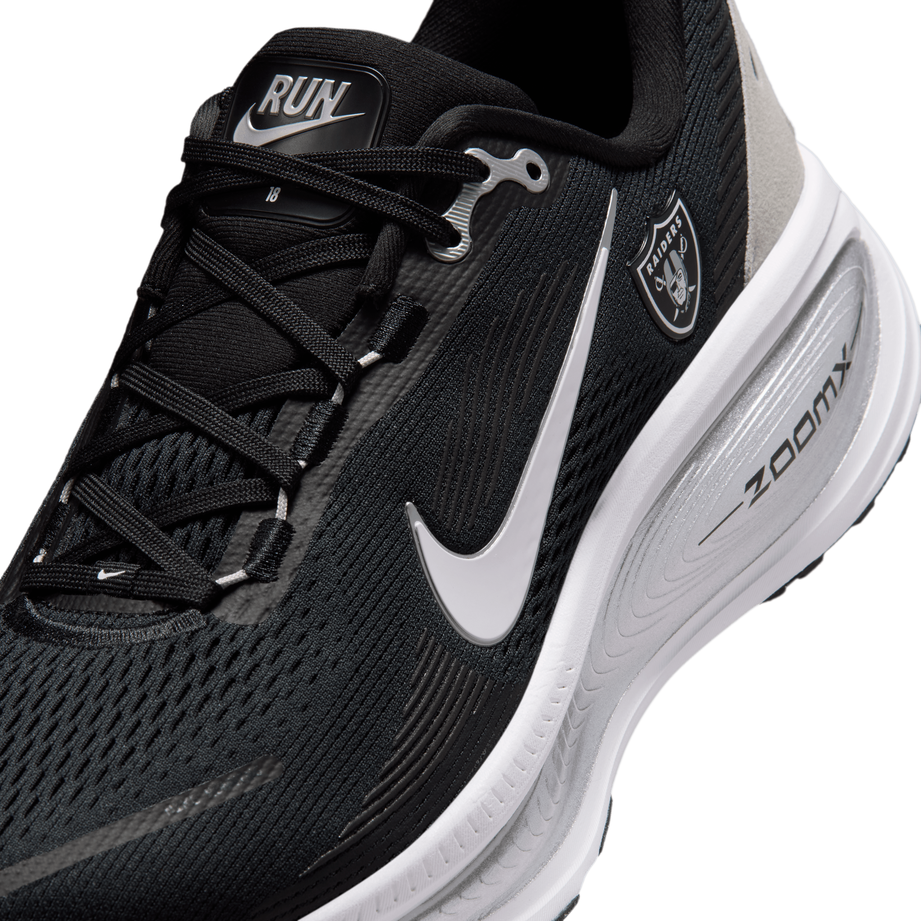 Nike Vomero 18 NFL Las Vegas Raiders Angle 6