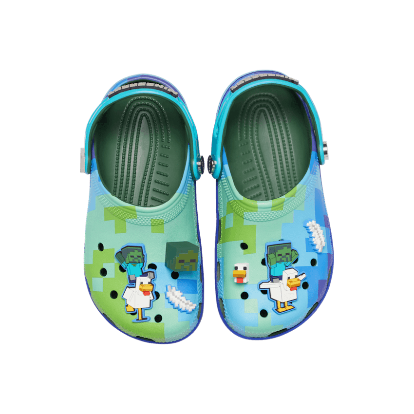 Crocs Classic Clog Minecraft Chicken Jockey (GS) Angle 1
