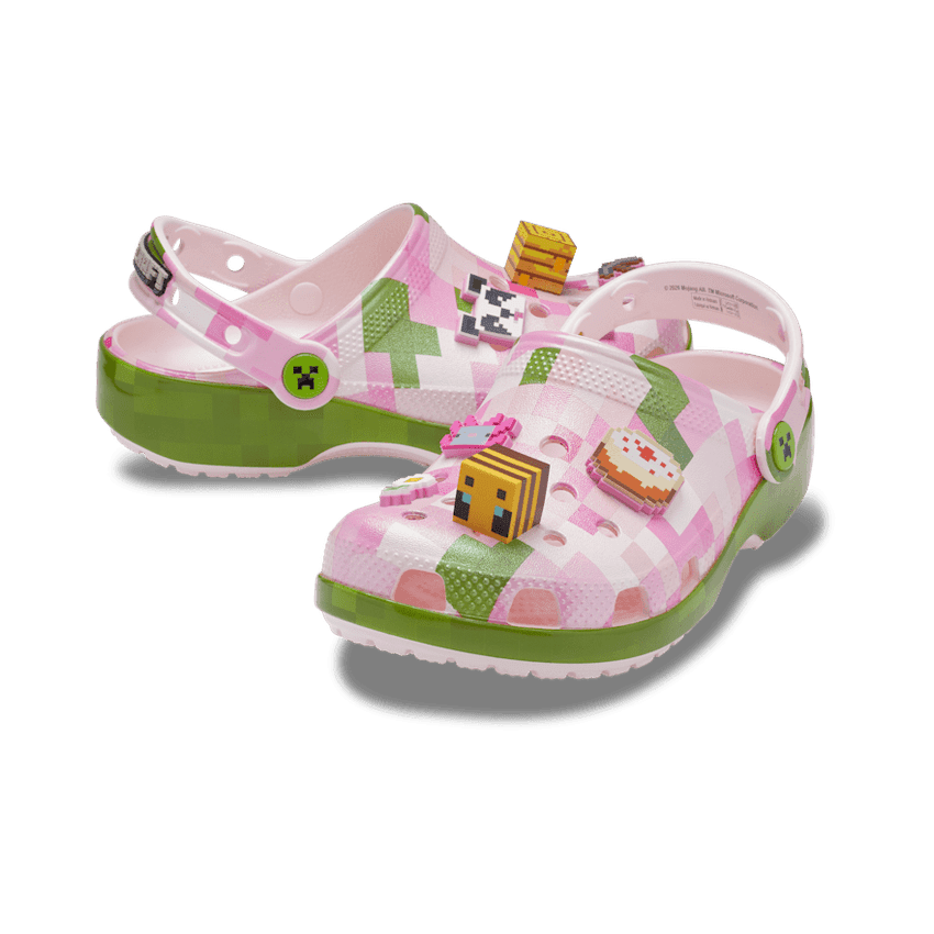 Crocs Classic Clog Minecraft Cherry Blossom (GS) Angle 0