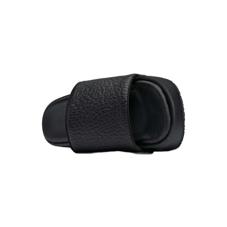 adidas Y-3 Slides Tumbled Leather Black Angle 0