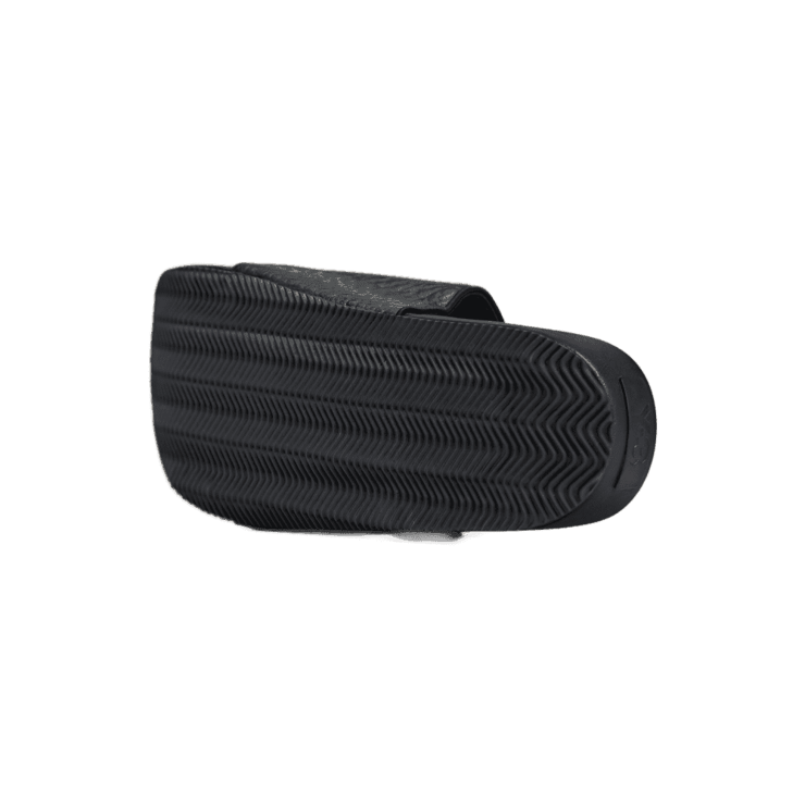 adidas Y-3 Slides Tumbled Leather Black Angle 1