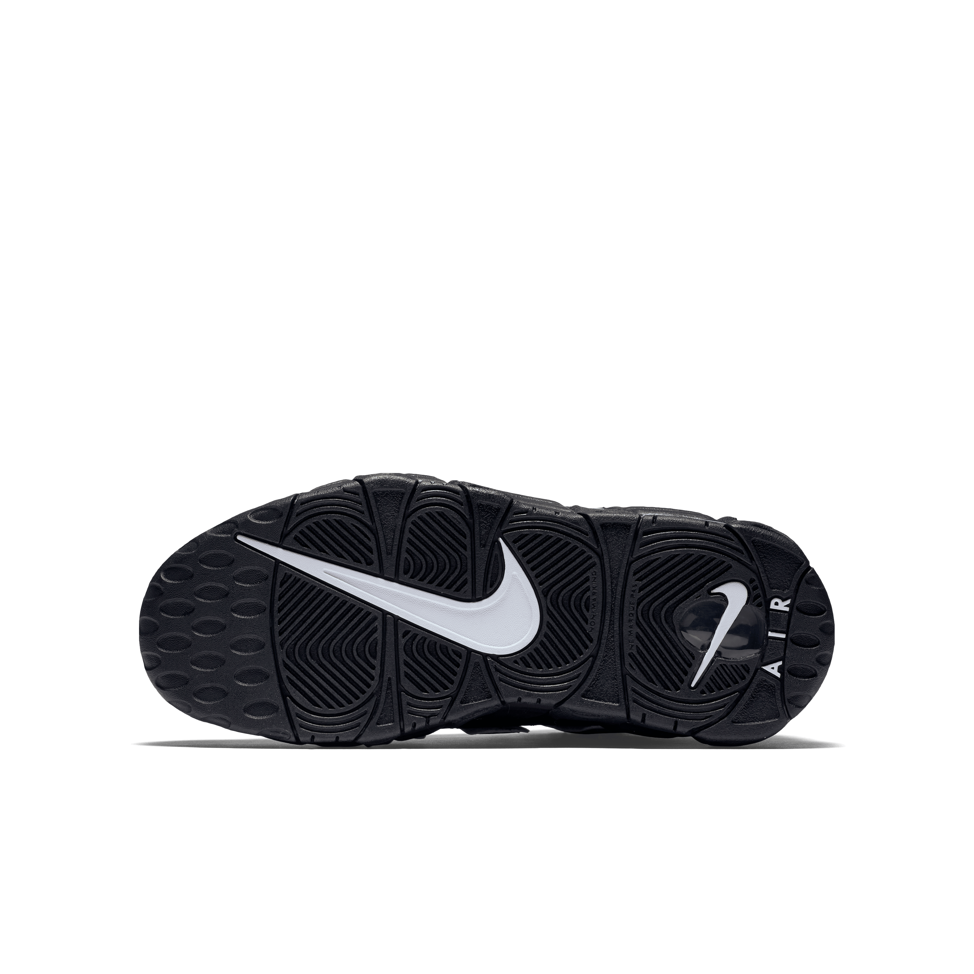 Nike Air More Uptempo Black White (GS) Angle 1