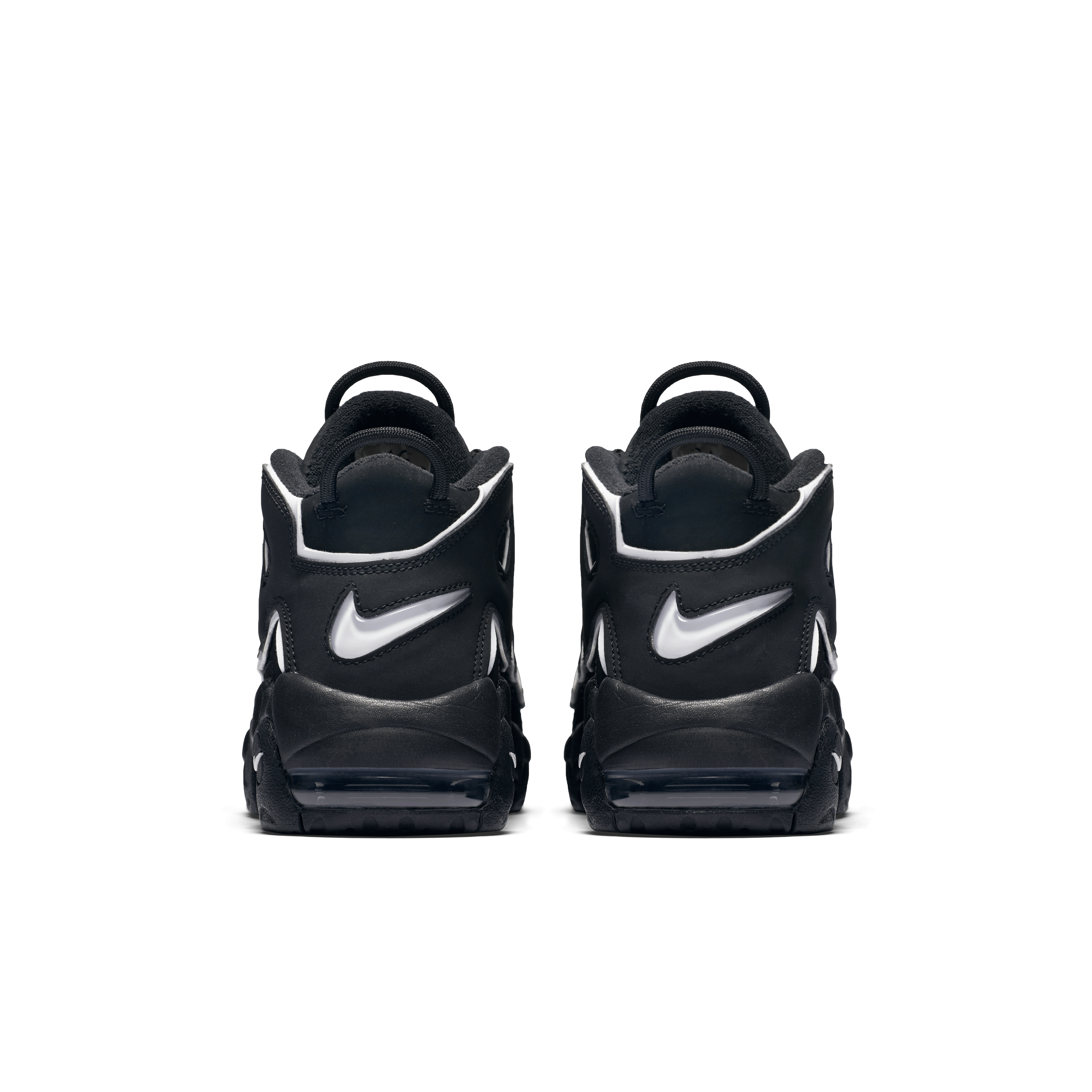 Nike Air More Uptempo Black White (GS) Angle 5