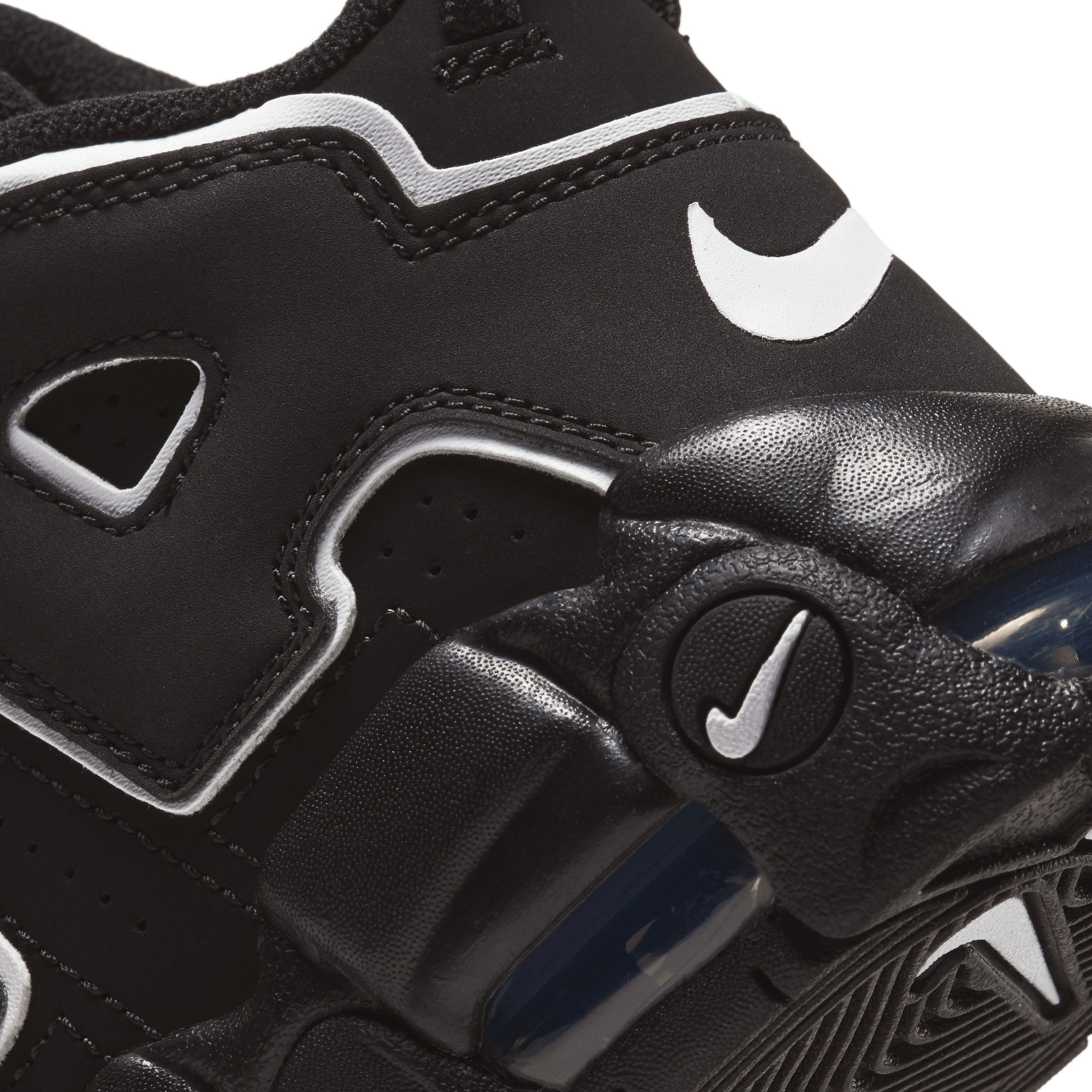 Nike Air More Uptempo Black White (PS) Angle 7