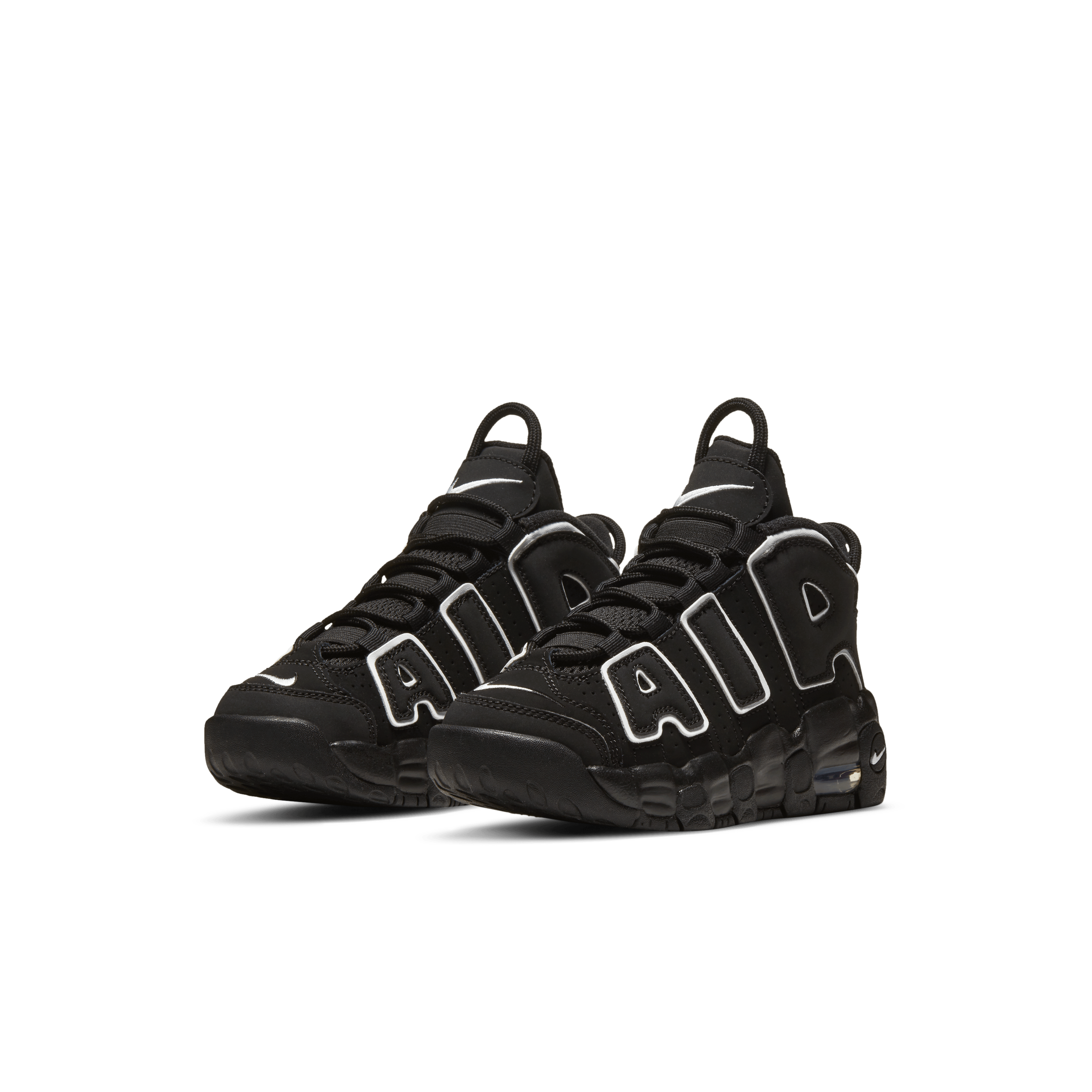 Nike Air More Uptempo Black White (PS) Angle 4