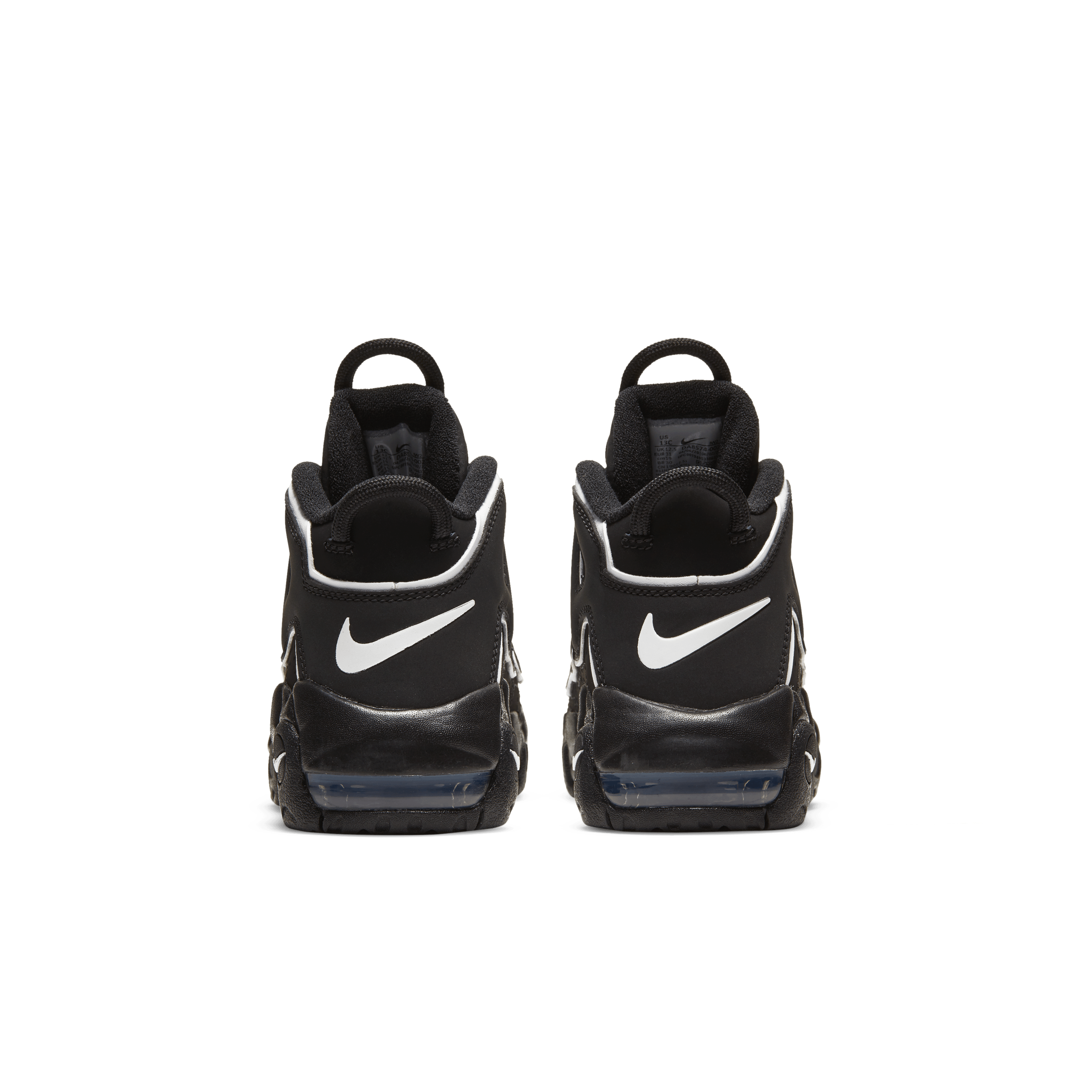 Nike Air More Uptempo Black White (PS) Angle 5