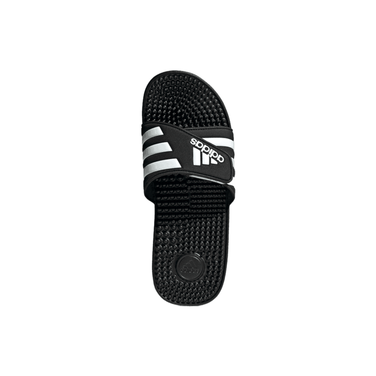 adidas Adissage Slides Core Black White Angle 0