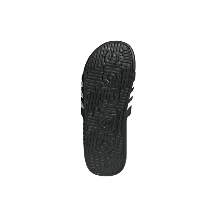 adidas Adissage Slides Core Black White Angle 1