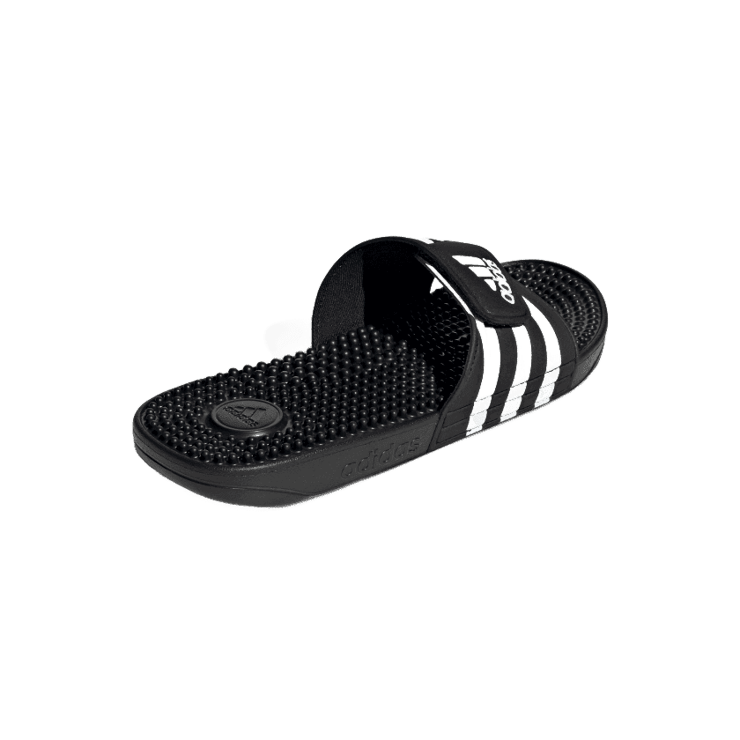 adidas Adissage Slides Core Black White Angle 3