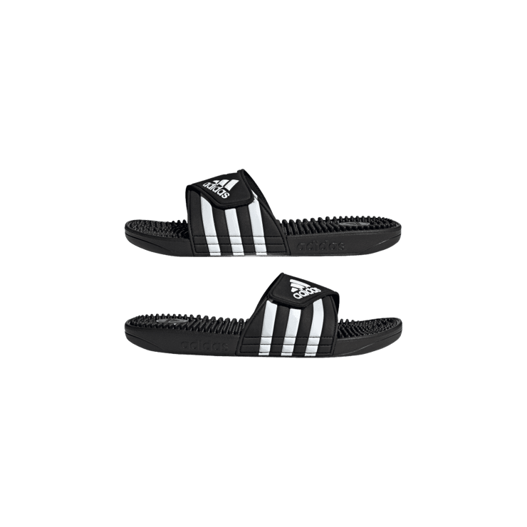 adidas Adissage Slides Core Black White Angle 5