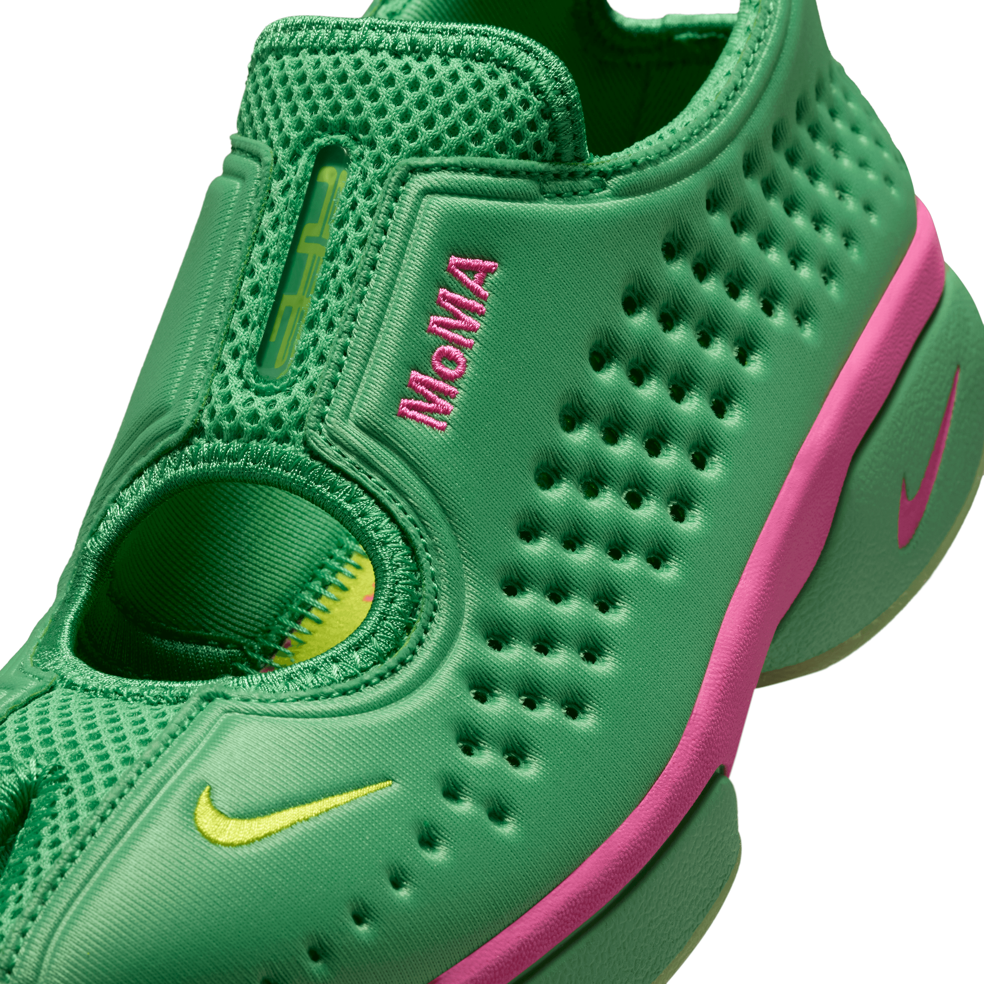 Nike Air Rift 2 MoMA Hyper Verde Light Fuchsia Angle 6