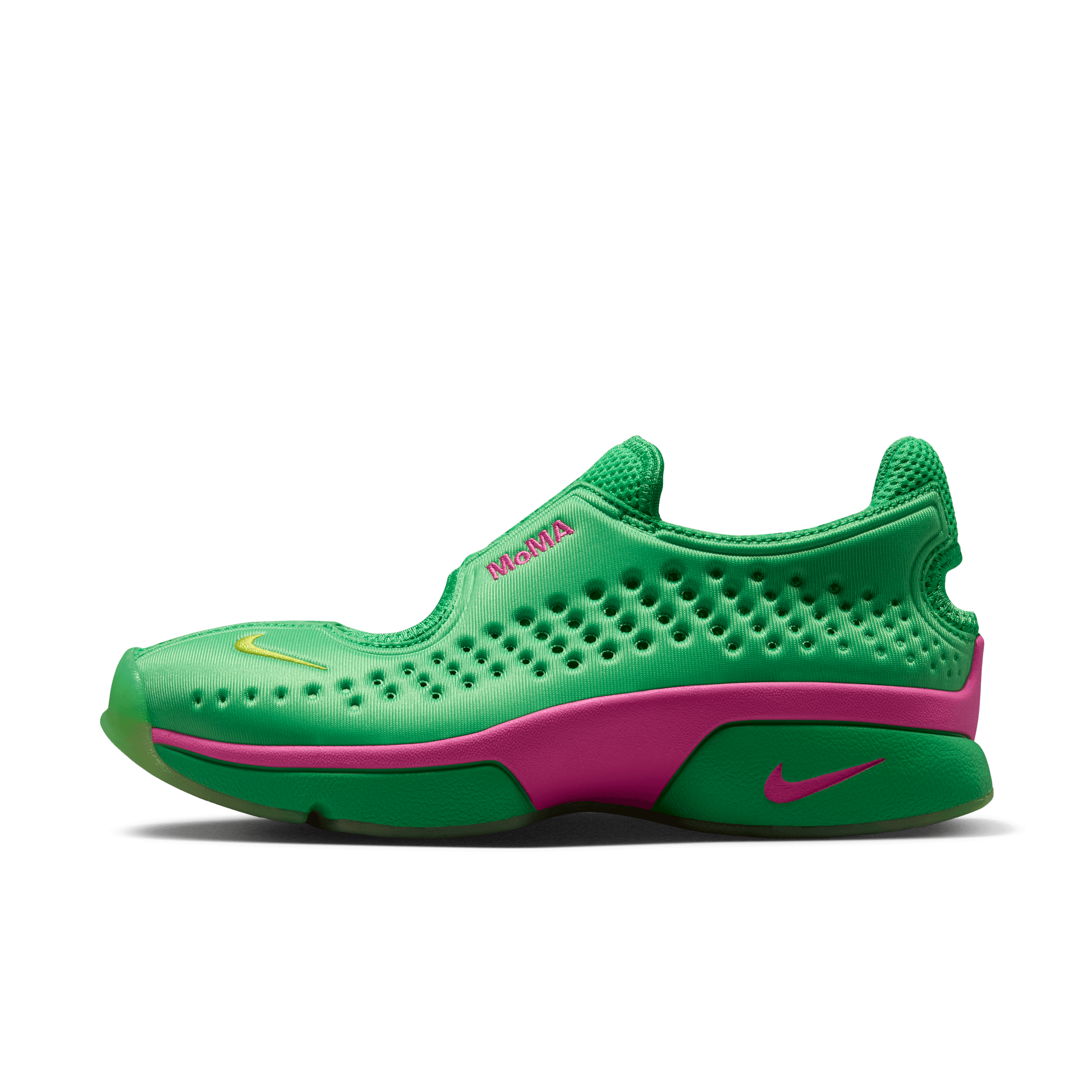 Nike Air Rift 2 MoMA Hyper Verde Light Fuchsia Angle 0
