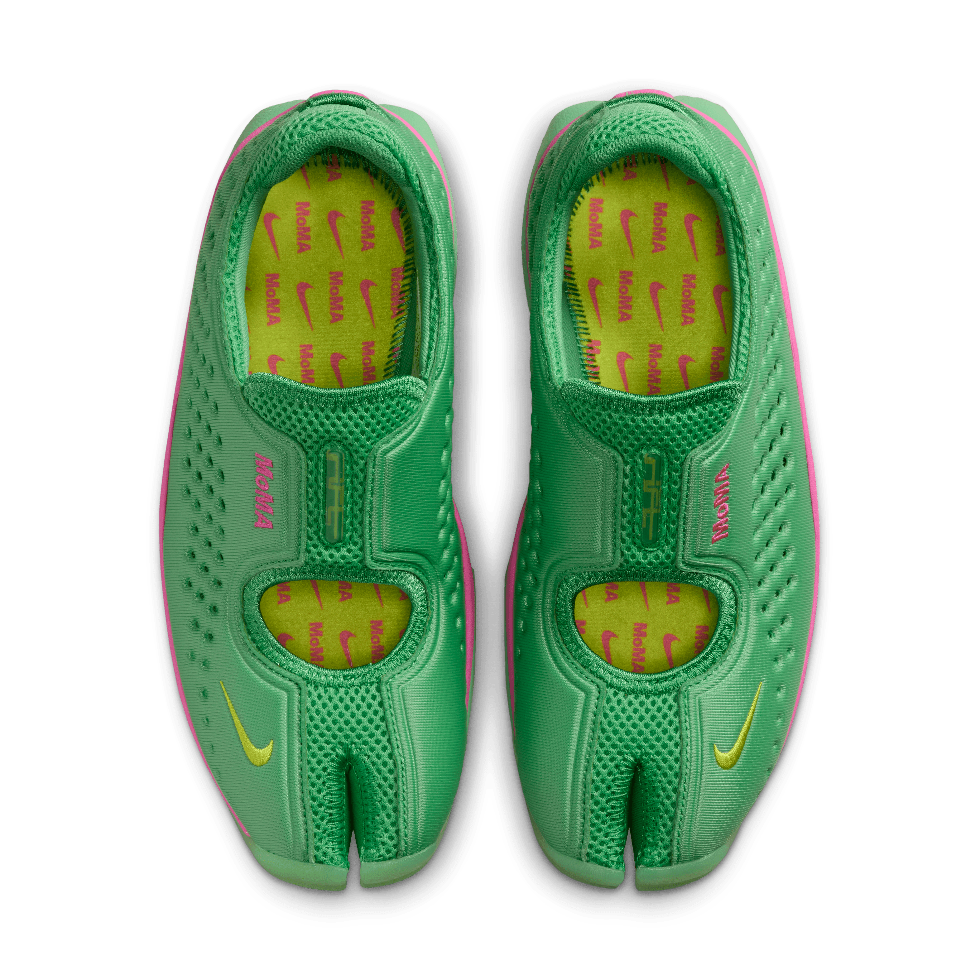 Nike Air Rift 2 MoMA Hyper Verde Light Fuchsia Angle 3