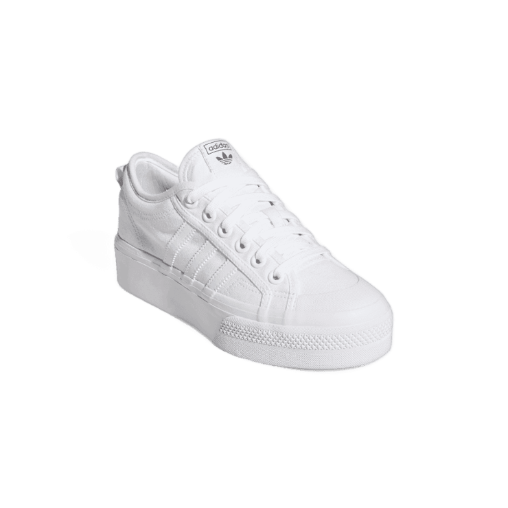 adidas Nizza Platform Triple White (W) Angle 2