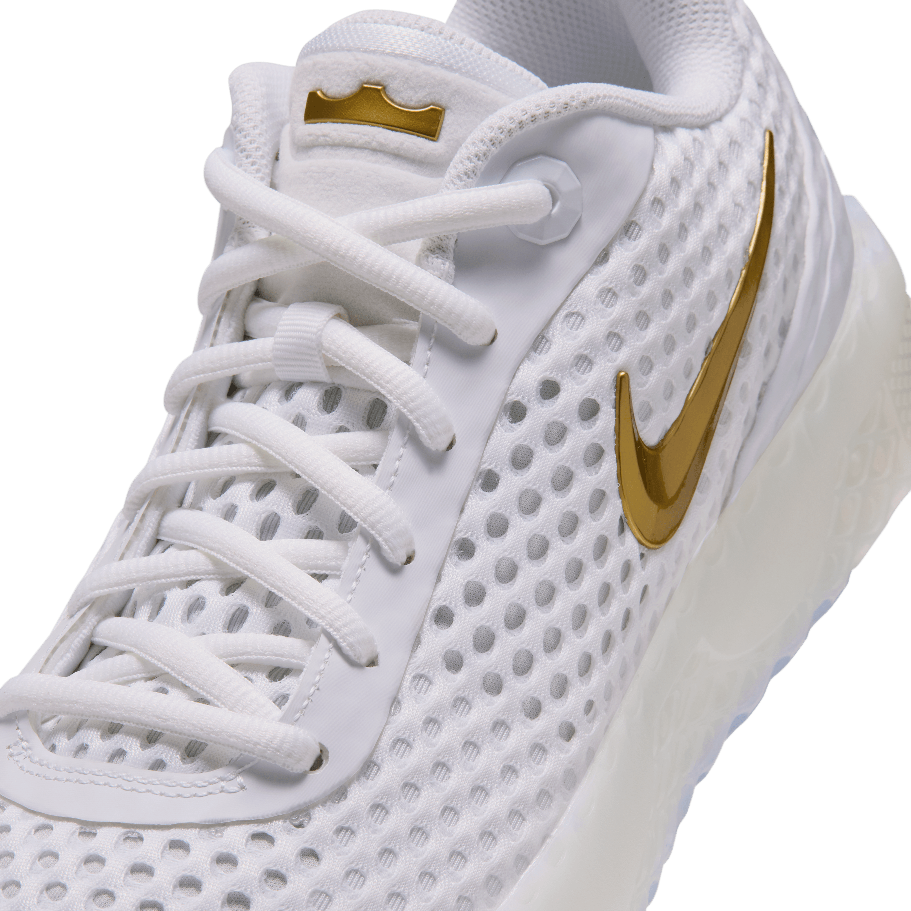 Nike LeBron Witness 10 White Gold Angle 6