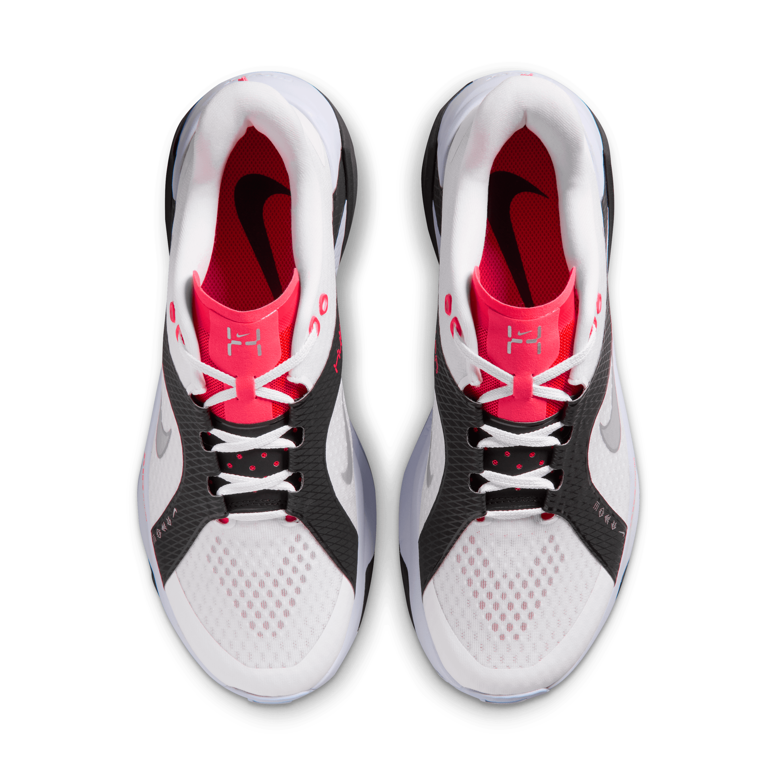 Nike Hybrid RN White Black Laser Crimson Angle 3