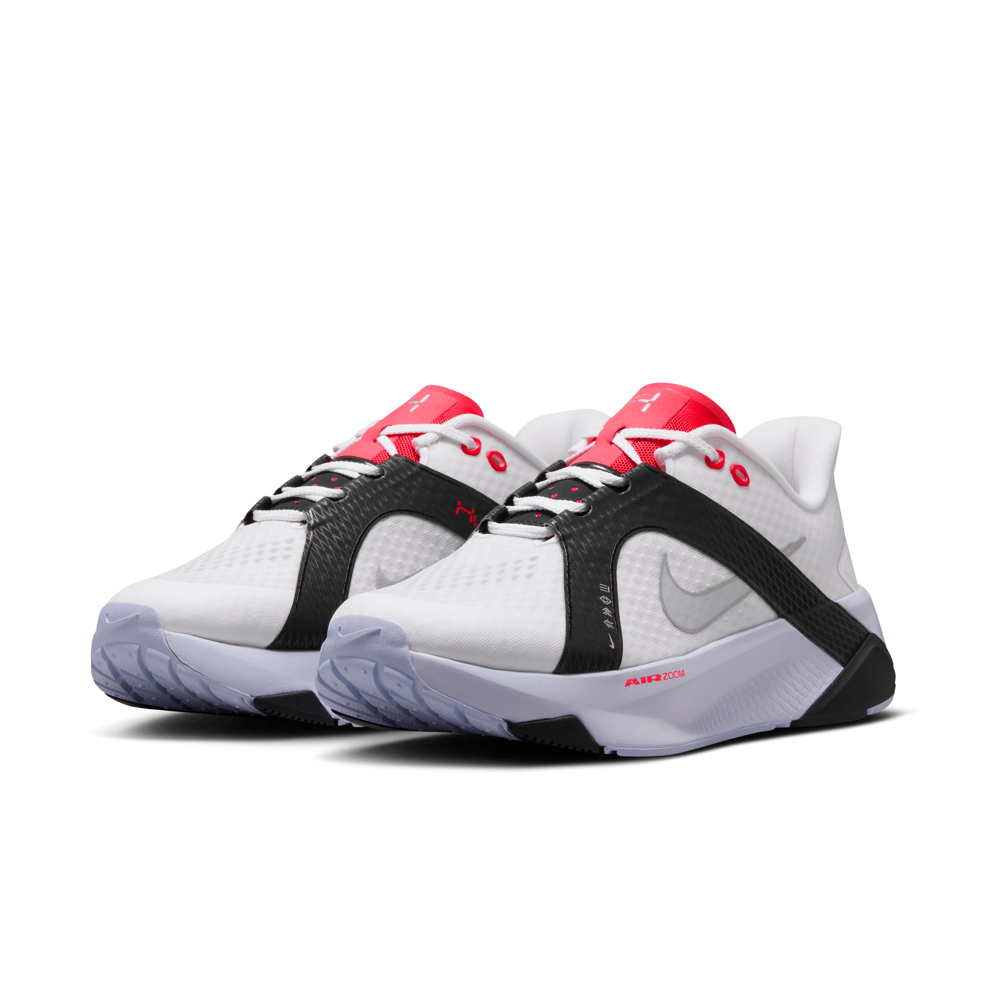 Nike Hybrid RN White Black Laser Crimson Angle 4