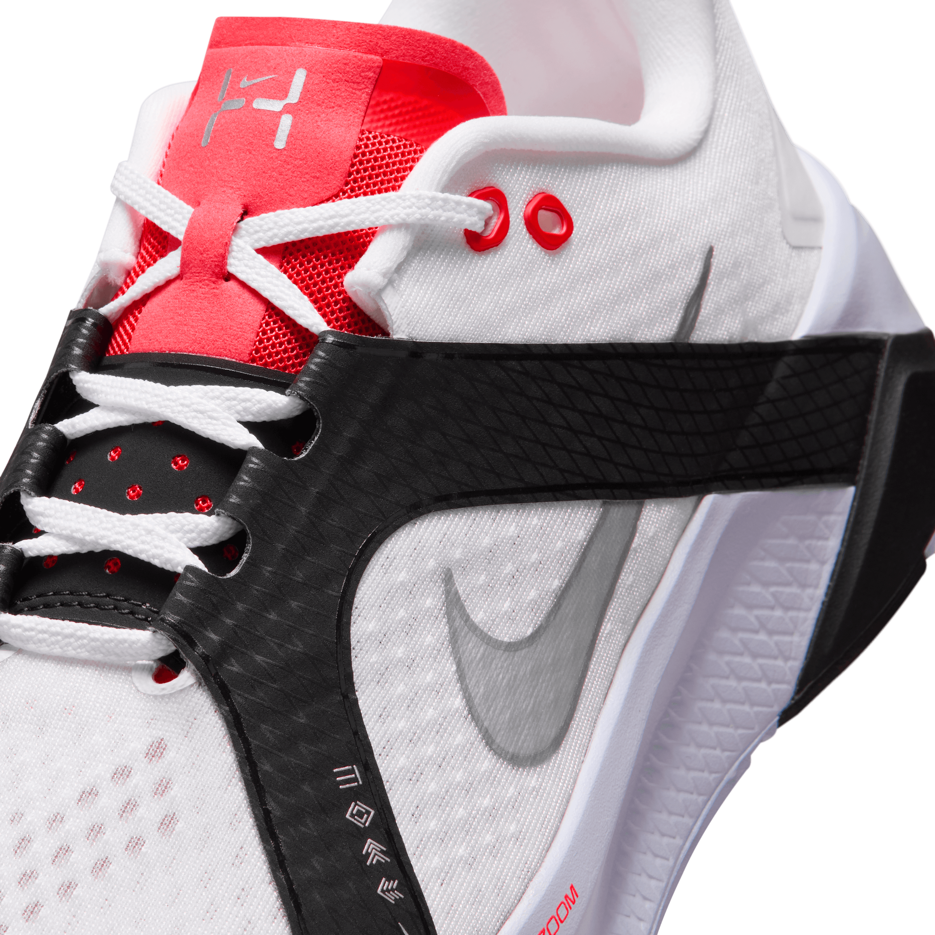 Nike Hybrid RN White Black Laser Crimson Angle 6