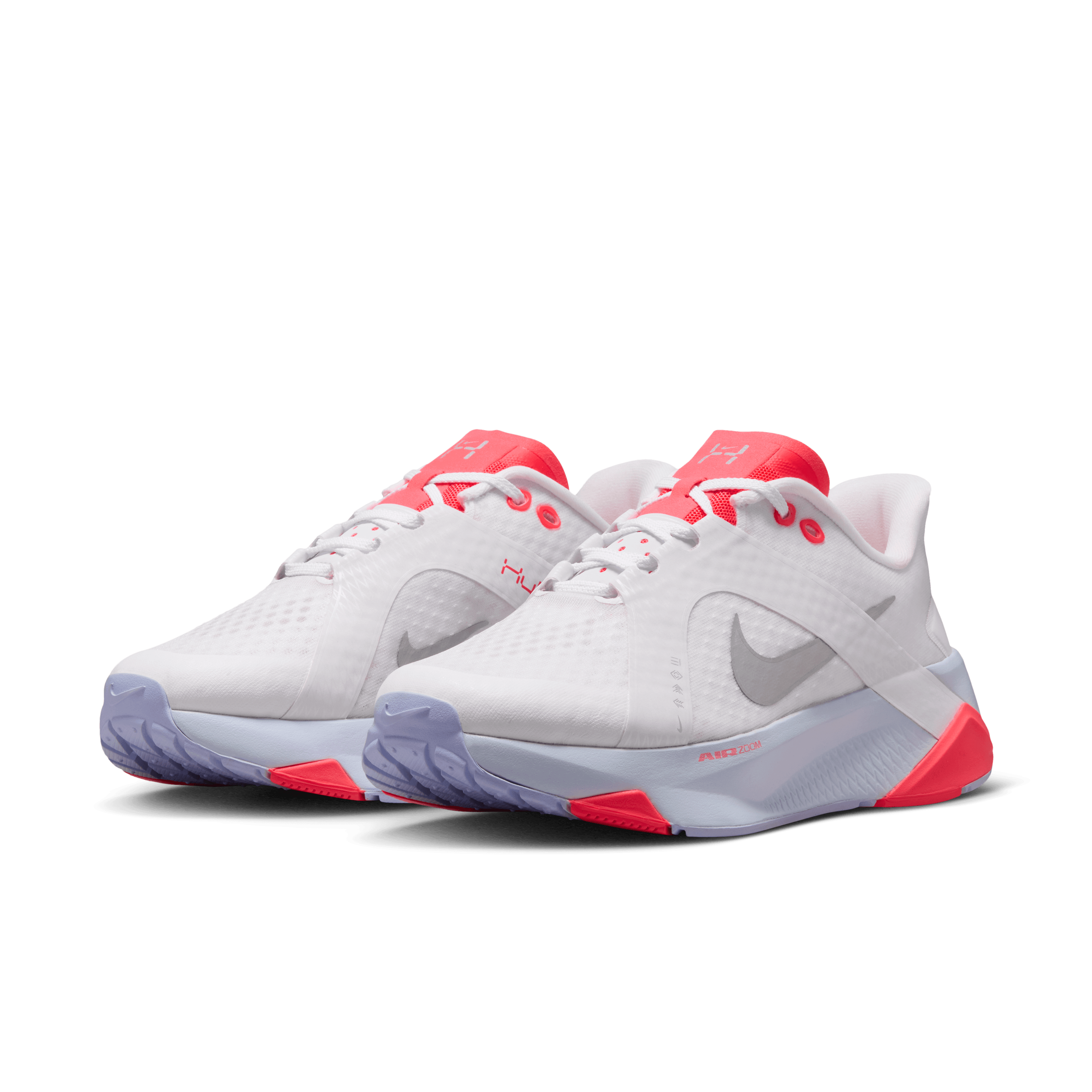 Nike Hybrid RN White Laser Crimson Silver (W) Angle 4