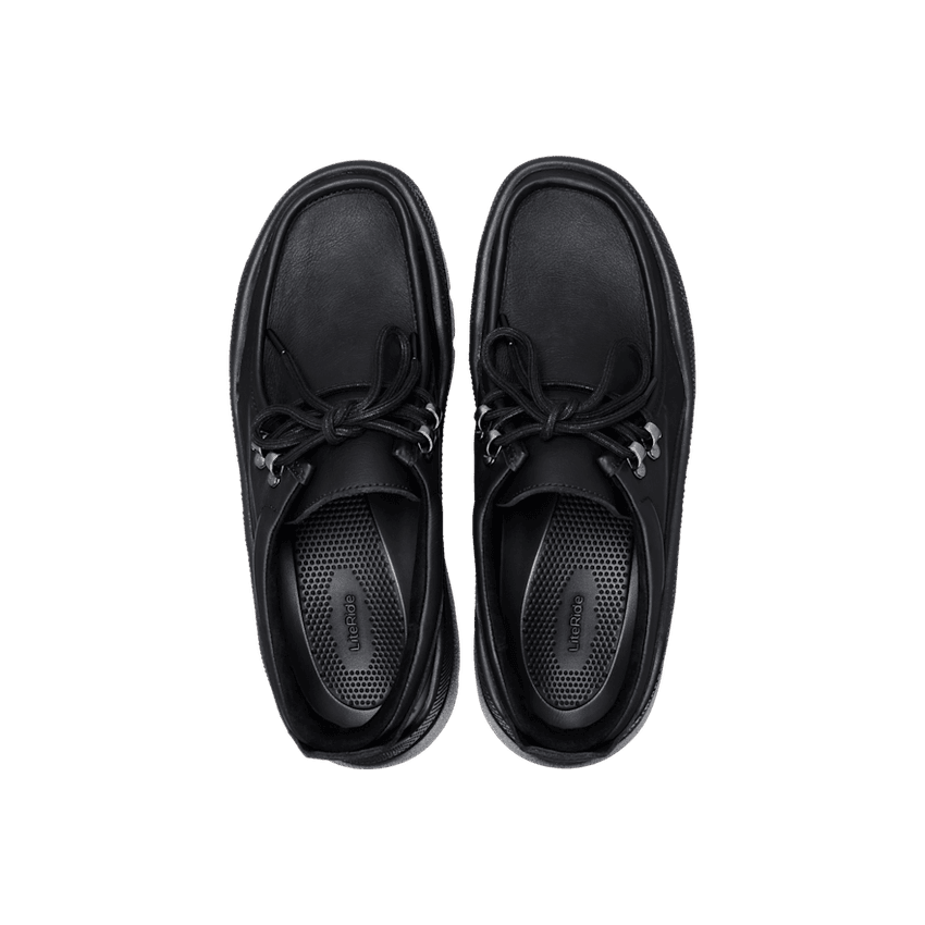 Crocs Gallery Leather Shoe Black Angle 1