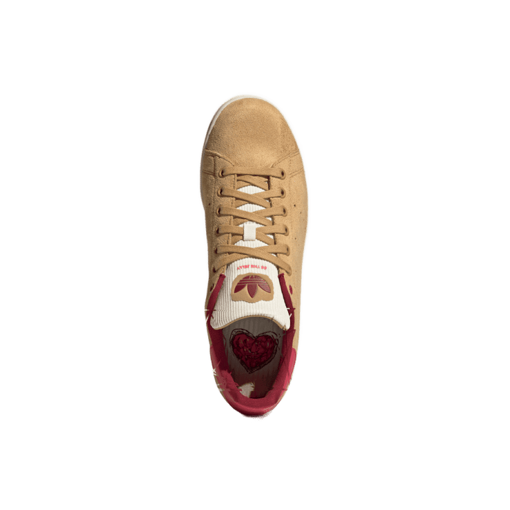 adidas Stan Smith Golden Beige College Burgundy Angle 0