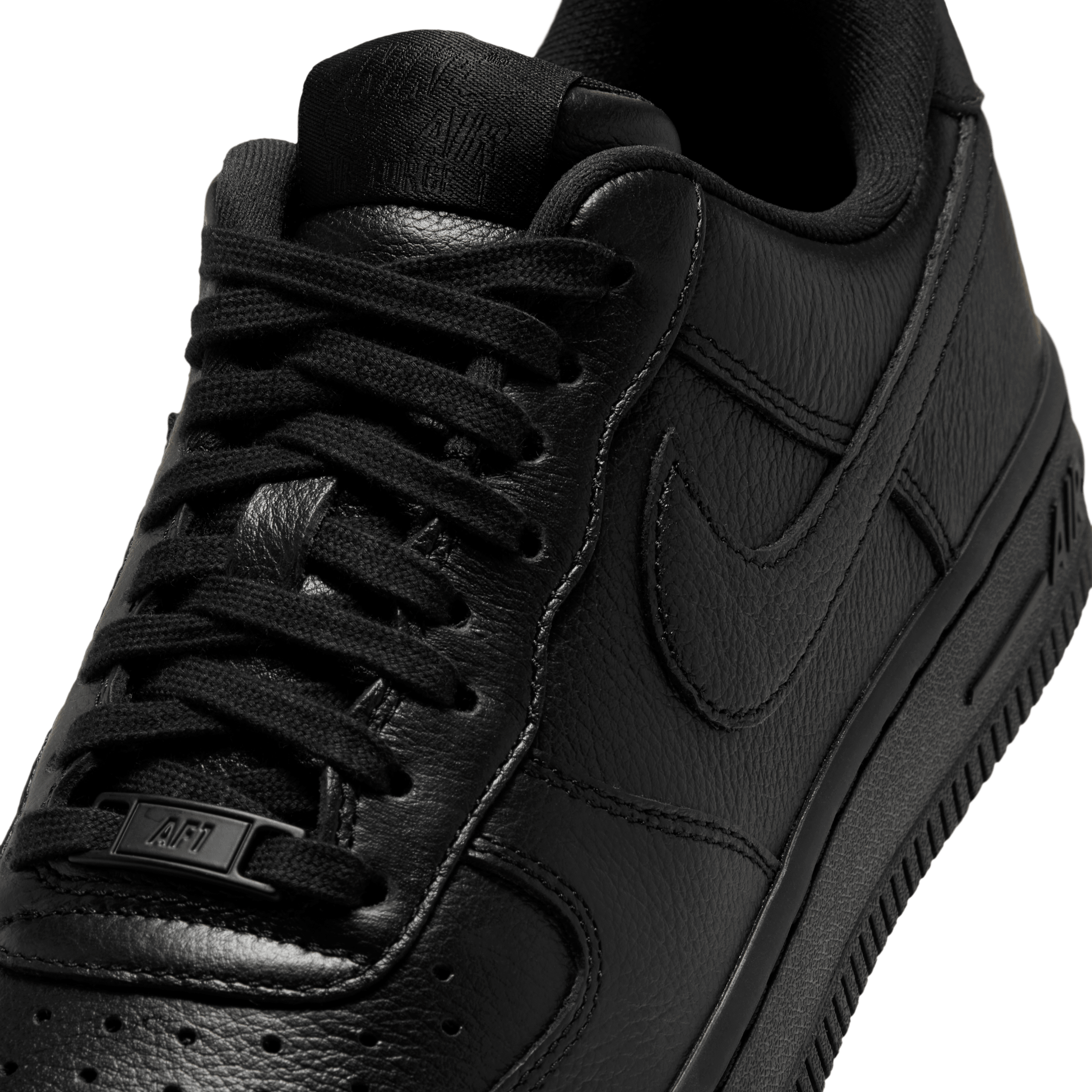 Nike Air Force 1 Low Square Toe Triple Black  Angle 6