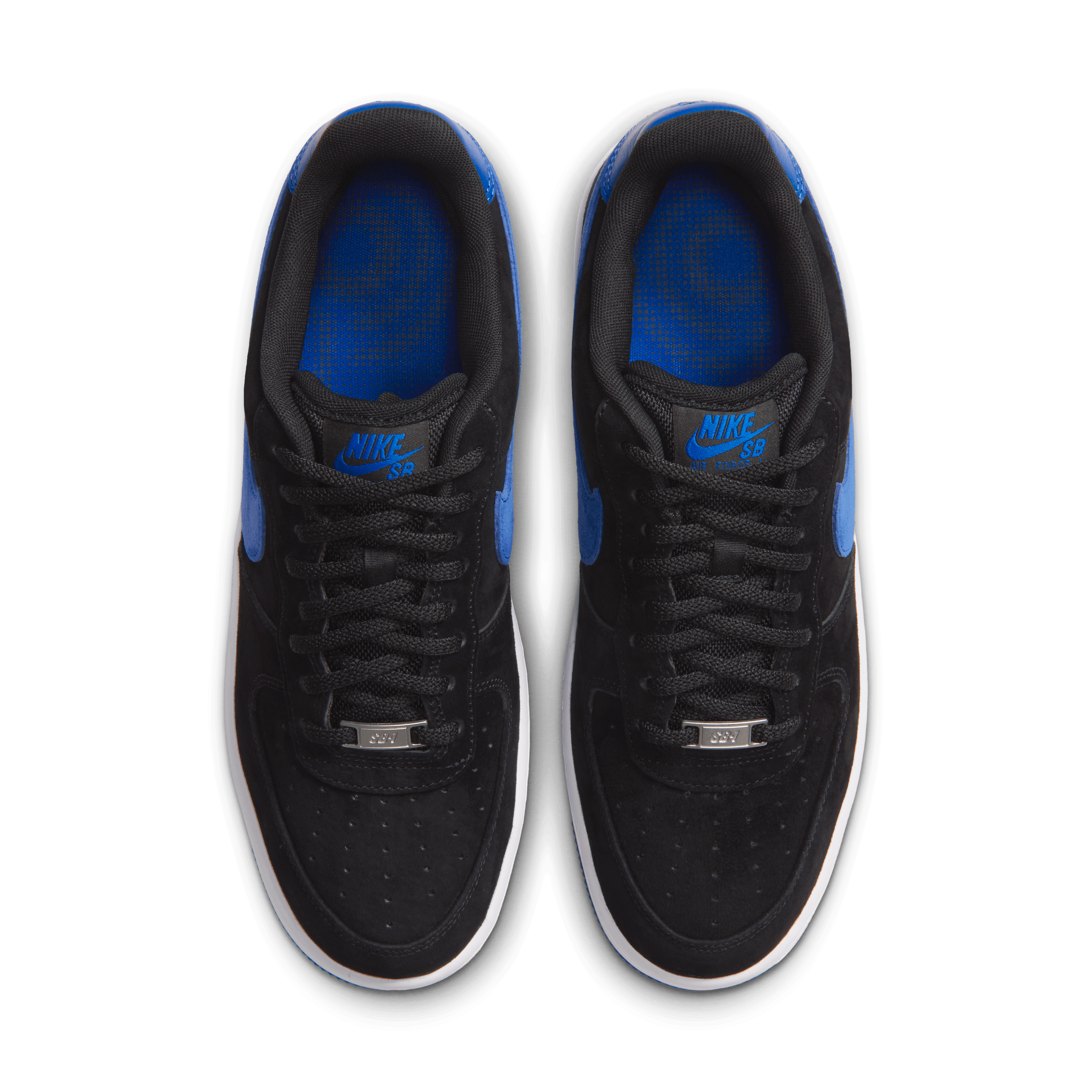 Nike SB Air Force 1 Low SE Black and Game Royal Angle 3