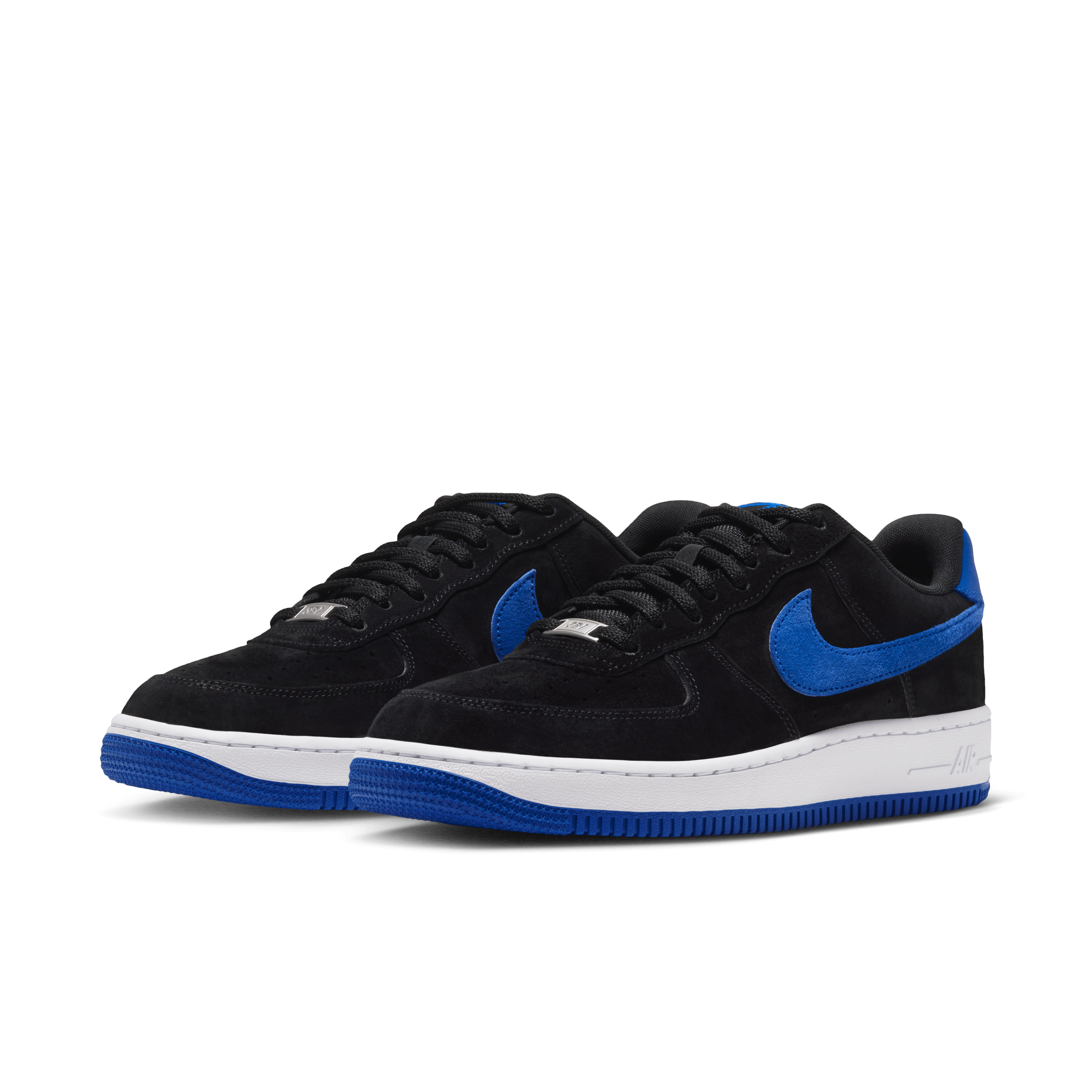 Nike SB Air Force 1 Low SE Black and Game Royal Angle 4