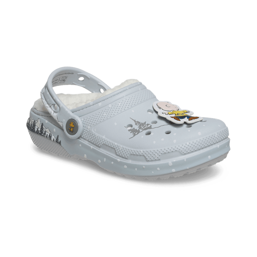 Crocs Classic Lined Clog Peanuts Holiday (GS) Angle 3