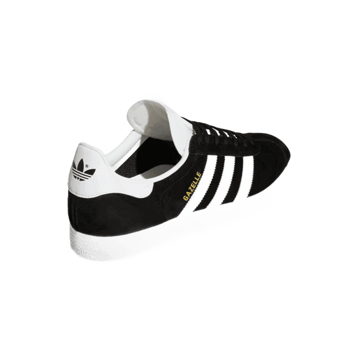 adidas Gazelle Core Black Cloud White Gold Angle 3
