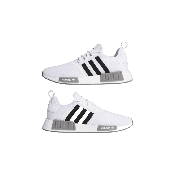 adidas NMD R1 Primeblue White Black Grey Angle 5