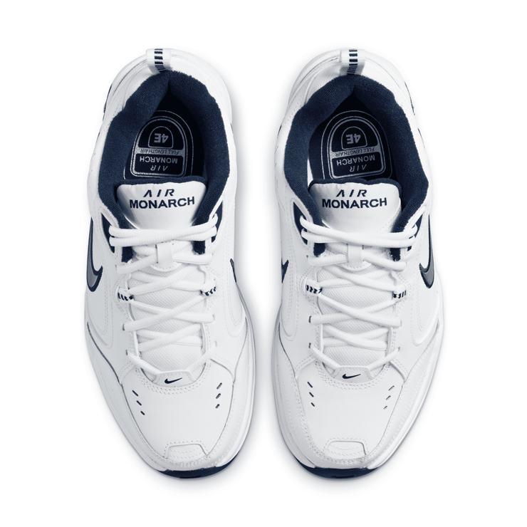 Nike Air Monarch Iv White/Midnight Navy/White/Metallic Silver Angle 1