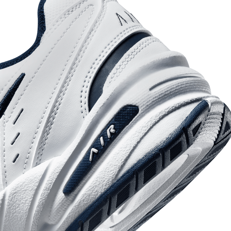 Nike Air Monarch Iv White/Midnight Navy/White/Metallic Silver Angle 3