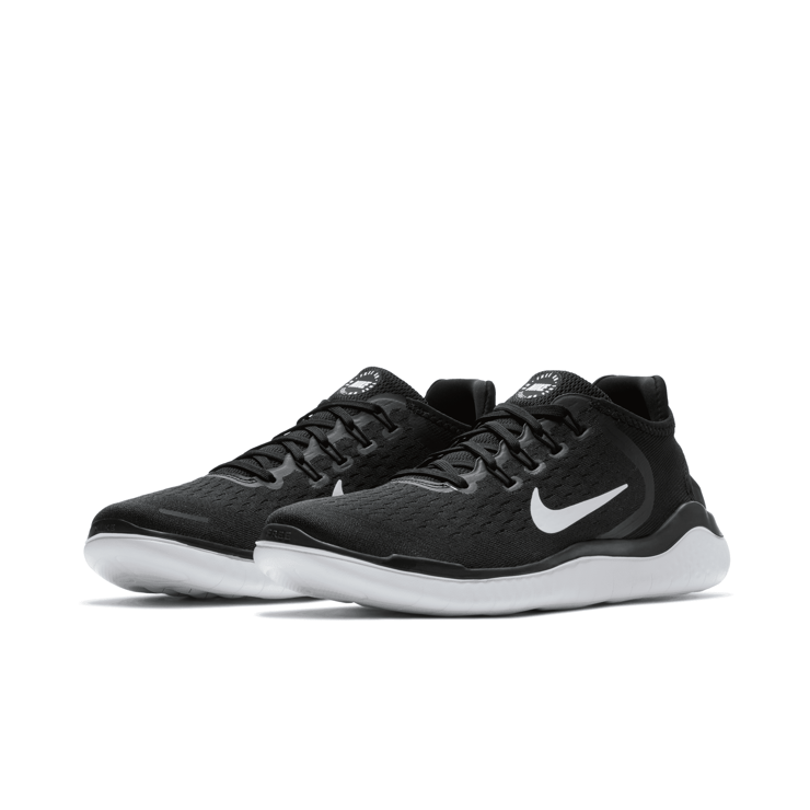 Nike Free RN 2018 Black White Angle 3